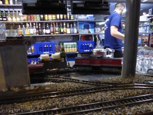 At the bar about to take off