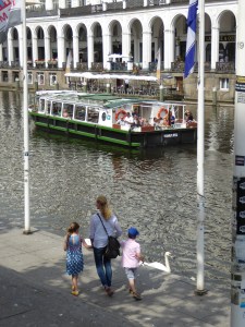 Boats on the Alster Lake