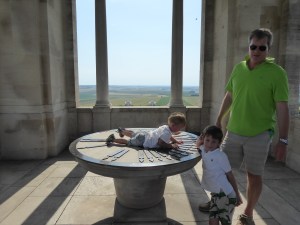 William having a moment at the top of the memorial